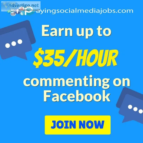 Earn upto 35 per hour commenting on facebook