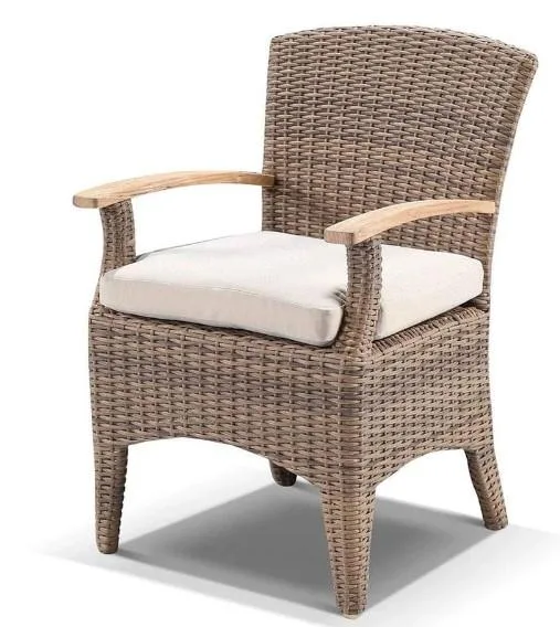 Shop Outdoor Dining Chair In Half Round Wicker For Sale