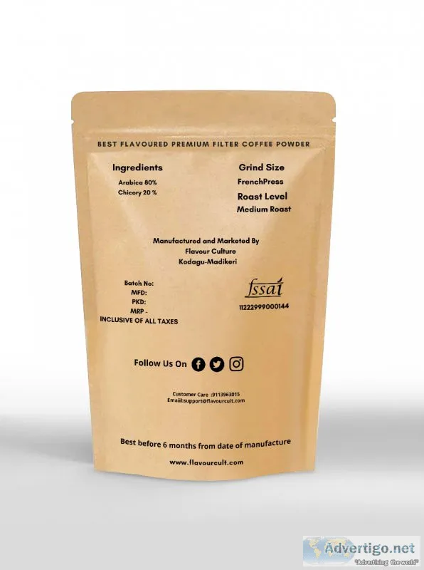Buy blended arabica ground coffee powder online