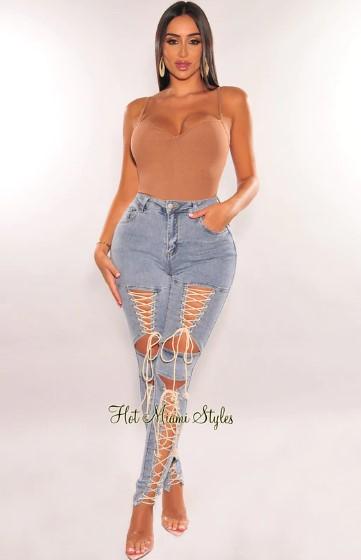 Buy Denim Wash High Waist Jeans For Women &ndash Hot Miami Style