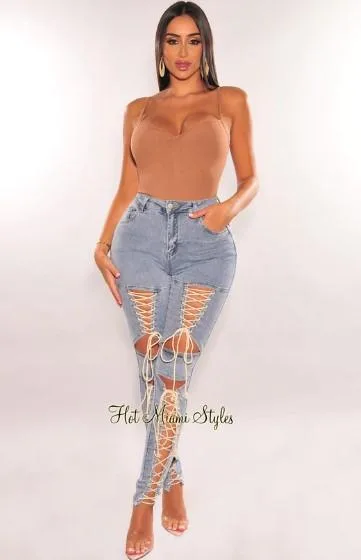 Buy Denim Wash High Waist Jeans For Women &ndash Hot Miami Style