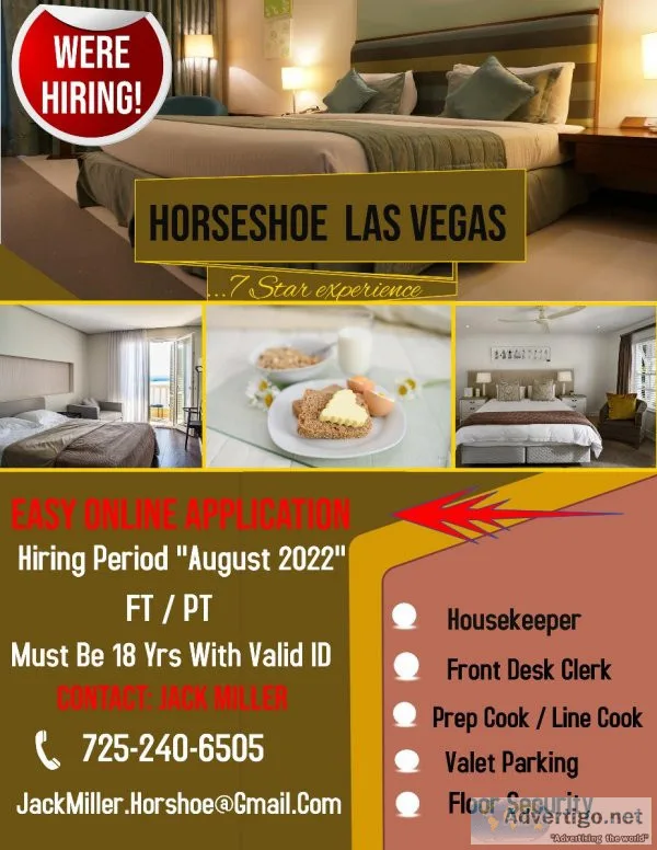 Horseshoe Hotel Hiring