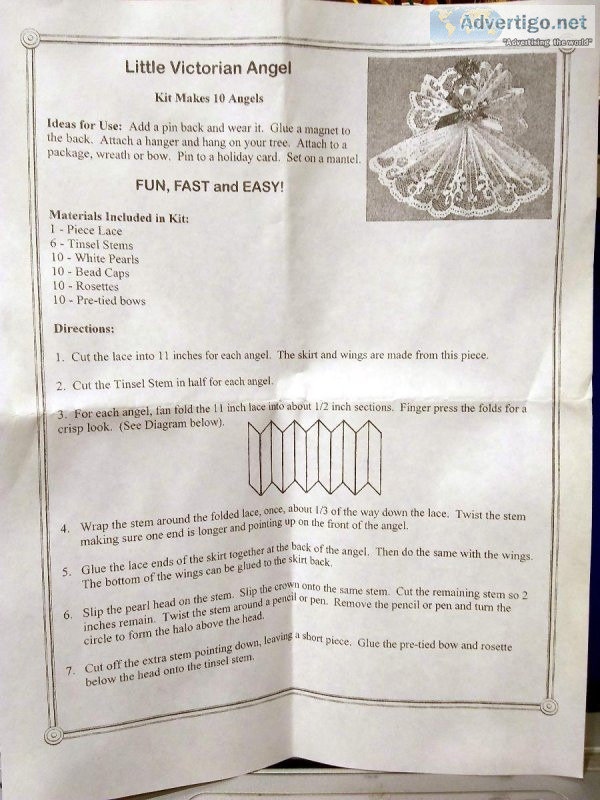 Two dozen Little Victorian Angel craft kits