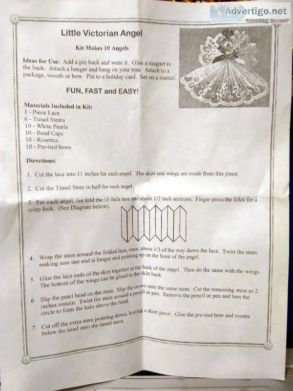 Two dozen Little Victorian Angel craft kits
