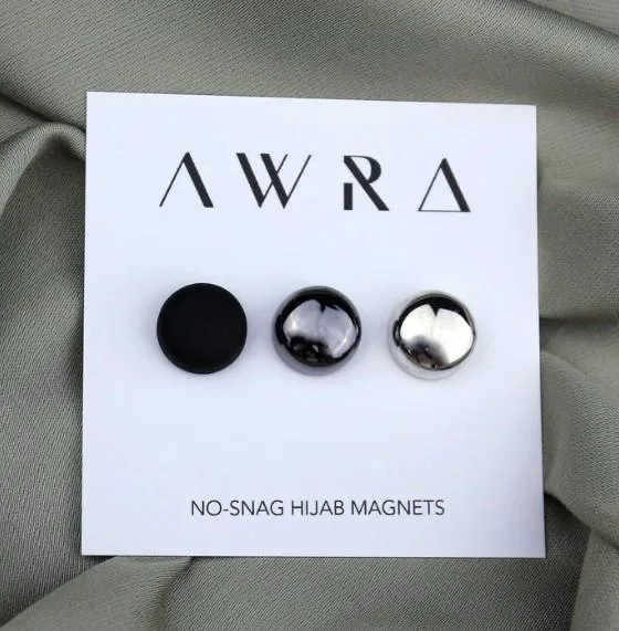 Magnetic Hijab Pins Set Of 3 In 9 Colours   Uk - Awra