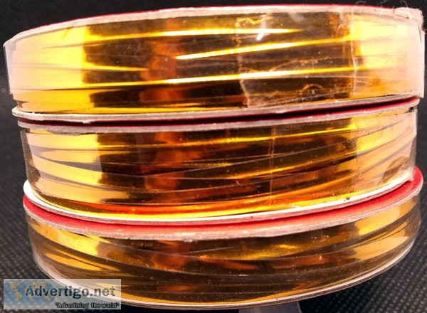 3 spools of Offray Wire-Edge Foil Twist Ribbon (10ydsspool 4mm w