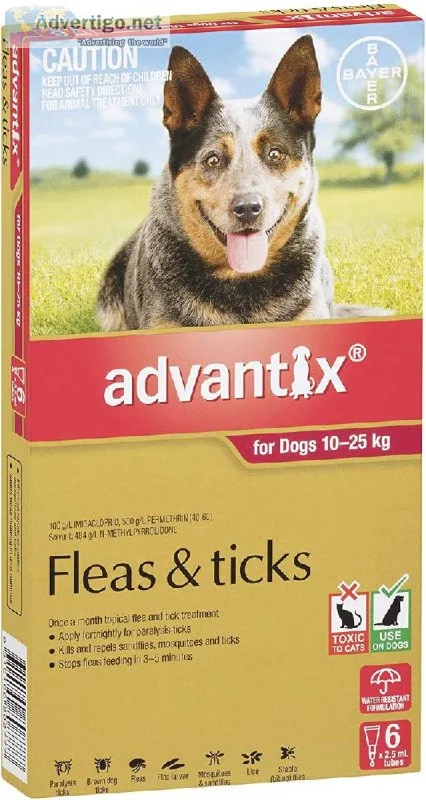 Advantix Flea Tick and Biting Insect Control for Large Dogs Red 