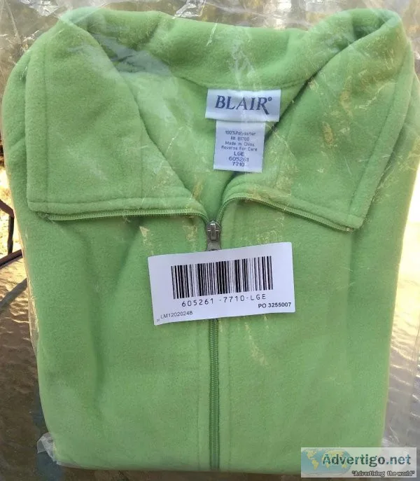 New Blair Women s Zipper Fleece Jacket in Grasshopper