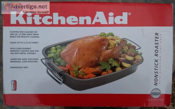 KitchenAid Nonstick Roaster with Floating Flat Rack