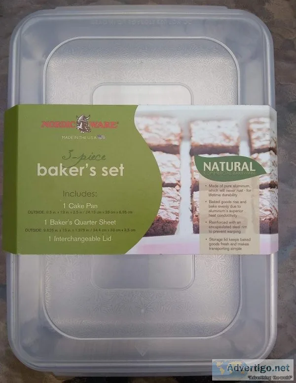 Nordic Ware 3-piece aluminum baker s set