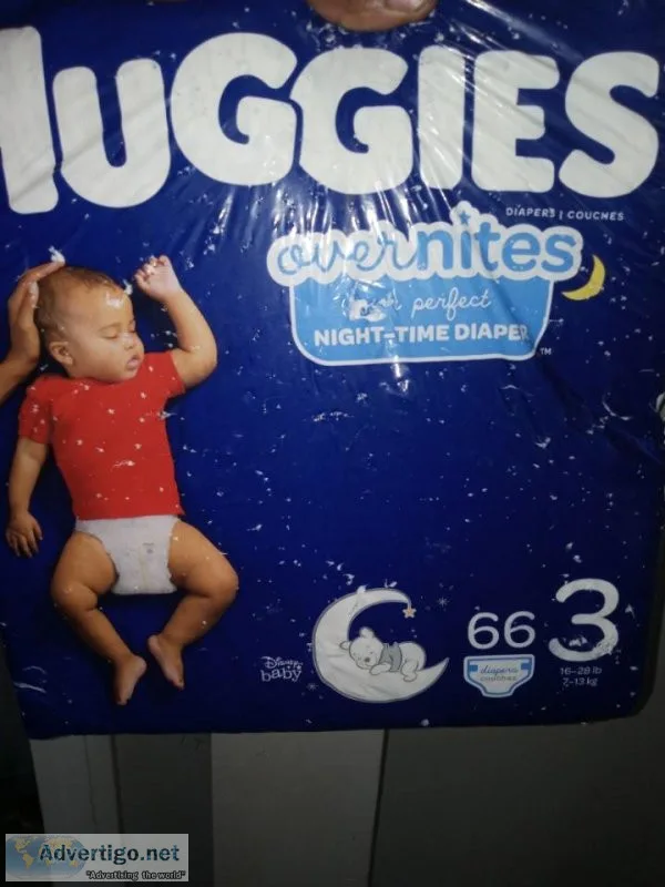 Baby Huggies size 3 Pampers nighttime