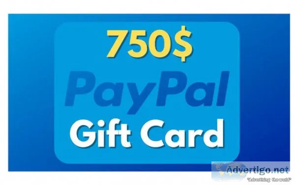 Free 750 Dollor PayPal gift card