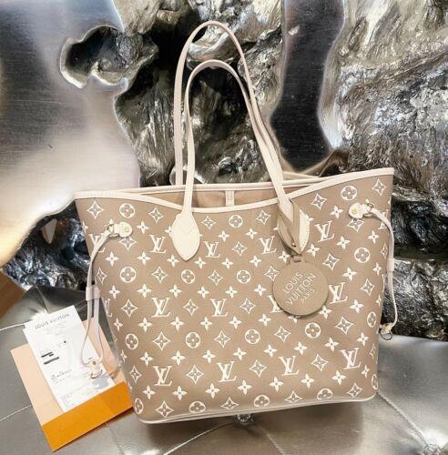 NEW Louis Vuitton Spring In The City KAKI AND BEIGE Neverfull MM