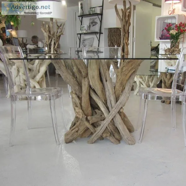 Natural Driftwood Oval Dining Tables To Seat Eight
