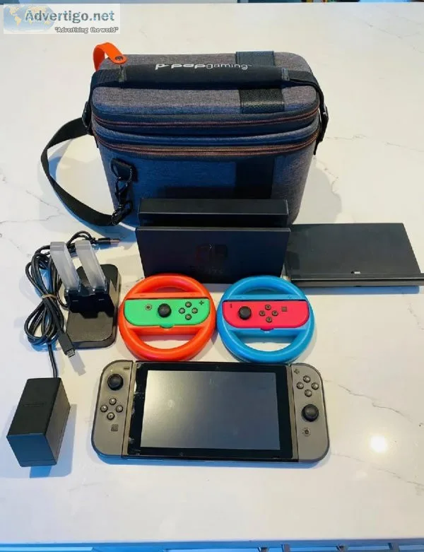 Nintendo Switch Ver 1 HAC-001 Bundle With Carrying Case Accessor