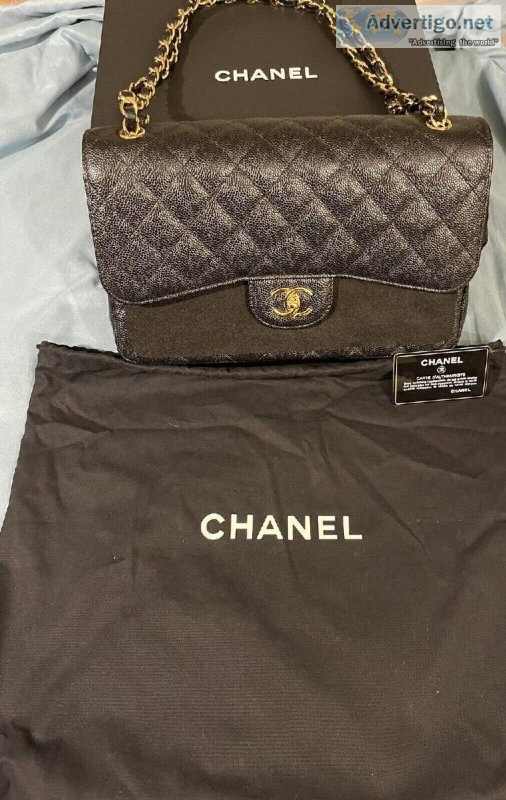 Chanel Classic Jumbo Double Flap Bag I Caviar Black
