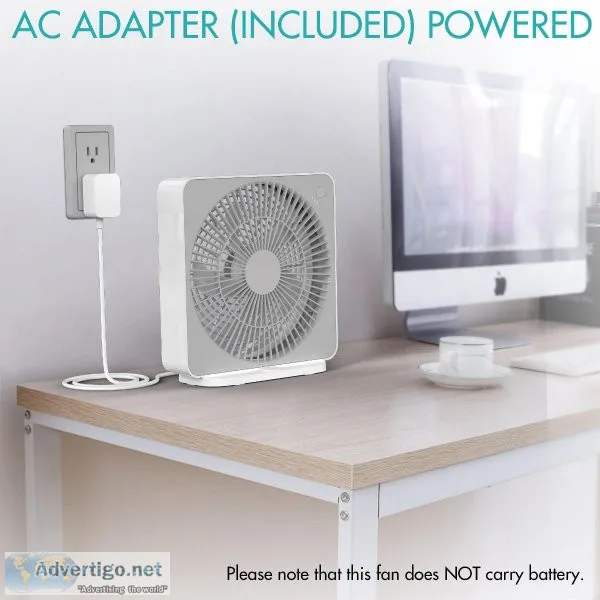 Panergy 10 Inch Box Fan 3 Strong Speeds Aromatherapy Function