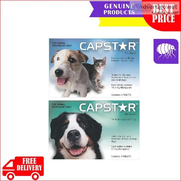 Capstar 6 Tablets for All Sizes Dogs and Cats Rapid Flea Prevent