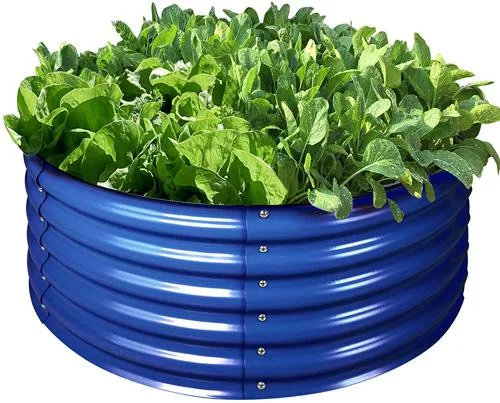 Round Raised Beds for Gardening Galvanized Planter
