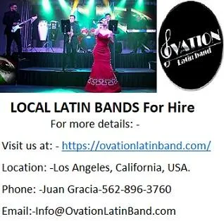 LIVE LOCAL LATIN BANDS For Hire By Ovation Latin Band.