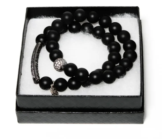 Best Onyx Bracelet Set Women For Sale - Scarves and Fedoras