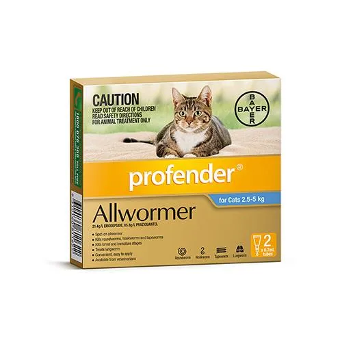 Profender Allwormer For Cats 2.5-5kg (Blue)  DiscountPetCare