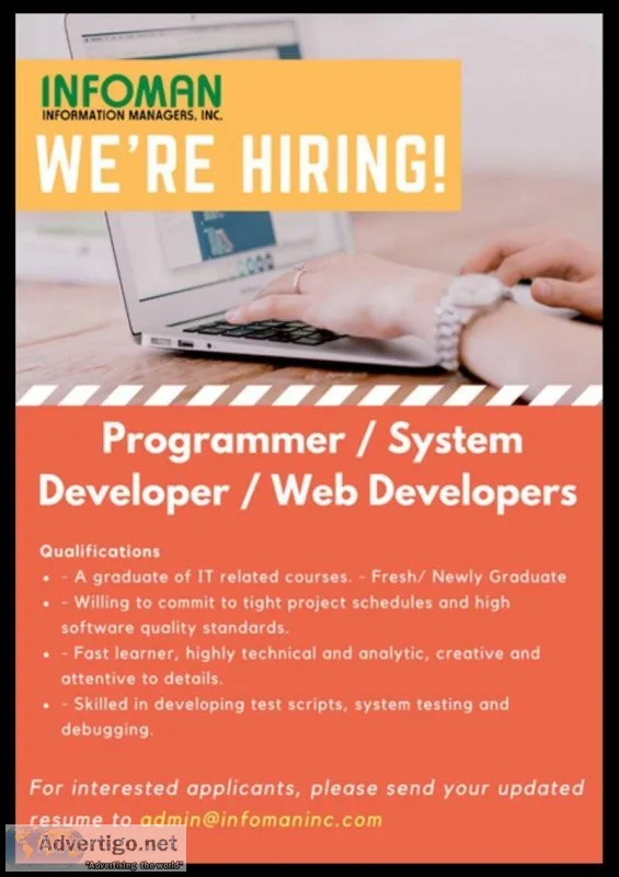 Programmer  System Developer  Web Developer