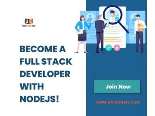 Become a full stack developer with nodejs