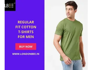Regular fit cotton tshirts for men