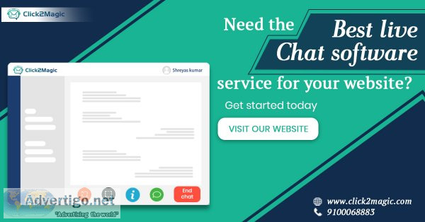 Free live chat software for the website | click2magic