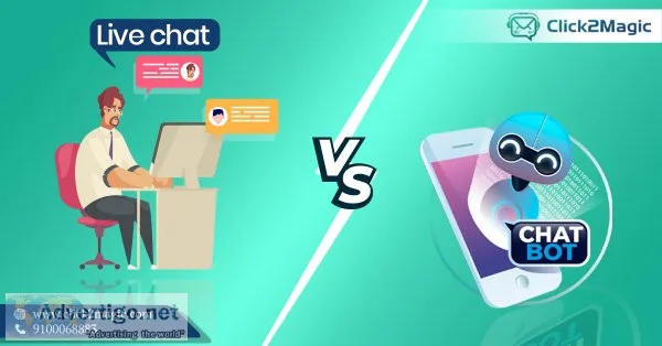 Chatbot vs live chat battle who wins | click2magic