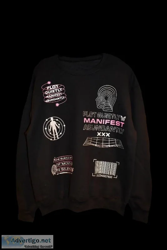 Shop Women s Plot Quietly Crewneck Sweatshirts and Hoodies