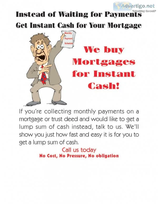 CASH FOR YOUR REAL ESTATE NOTE(S)