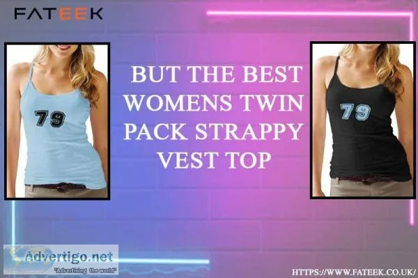 But The Best Womens Twin Pack Strappy Vest Top