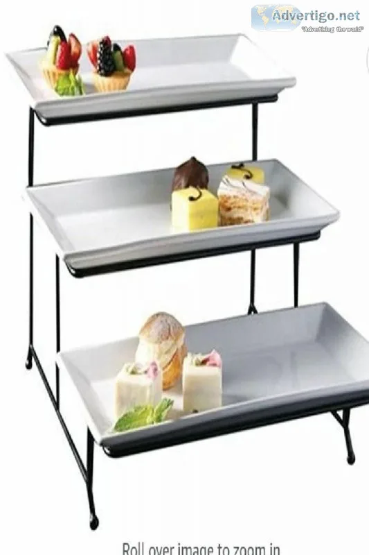 Imperial Home 3 Tier Rectangular Serving Platter Tray Kitchen 12