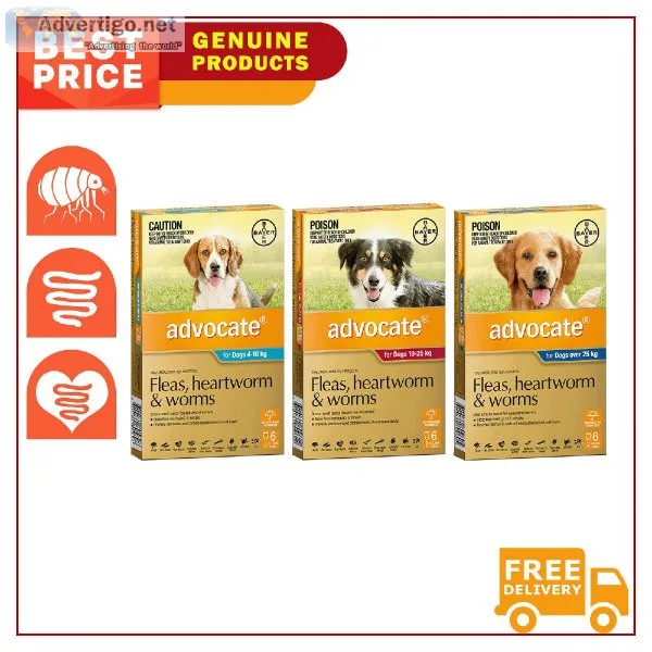 ADVOCATE- Flea Heartworm and Worm Treatment for Dogs