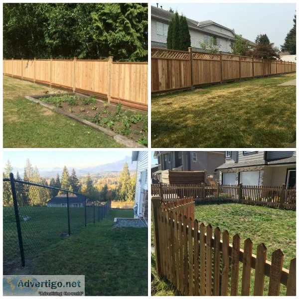 Reasonable prices Cedar and Chain link fence installation