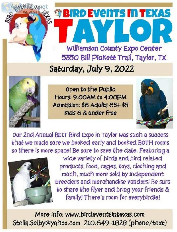 Taylor Exotic Bird Expo (near Austin)