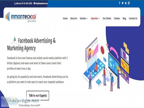 Facebook ads agency | inmantech dgi | hyderabad