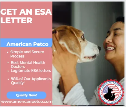 Emotional Support Animal Letter Online from American Petco