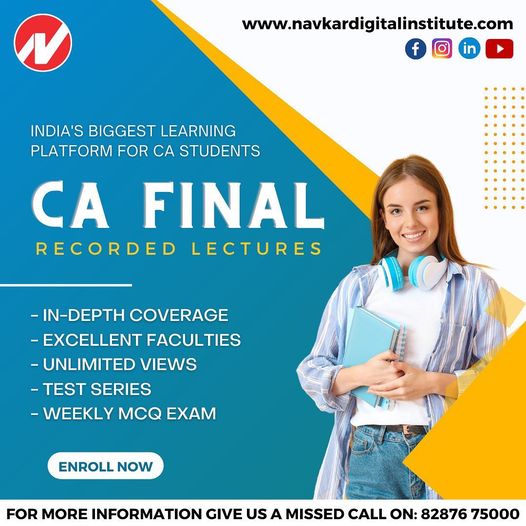 Buy ca final video lectures & pendrive classes from navkar digit