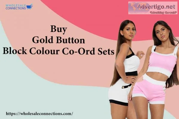 Buy Gold Button Block Colour Co-Ord Sets