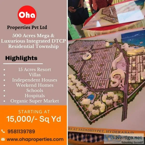 Residential open plots for sale in sadasivpet, hyderabad