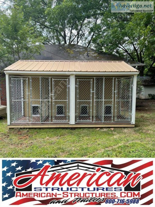 12X16 FOUR BAY DOG KENNEL
