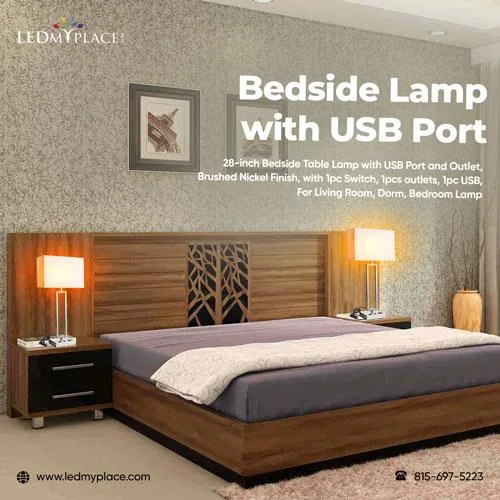 Buy a Great Collection of Bedside Lamp with USB Port by LEDMypla
