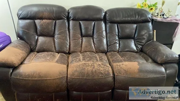 Leather sofa with Recliners