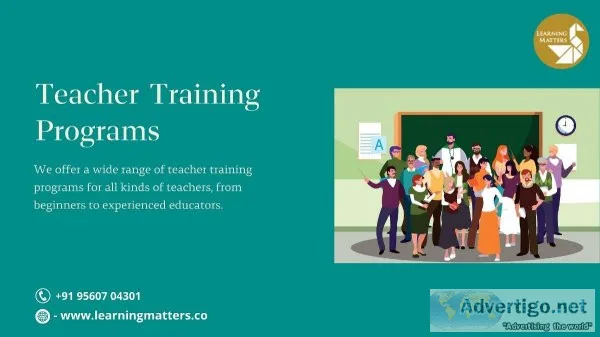 Best Teacher Training Programs - Learning Matters