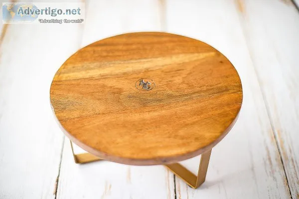 Buy wooden cake stand hand- crafted with acacia wood | chinkara 