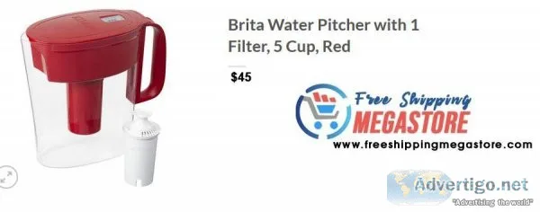 Brita Water Pitcher with 1 Filter 5 Cup Red