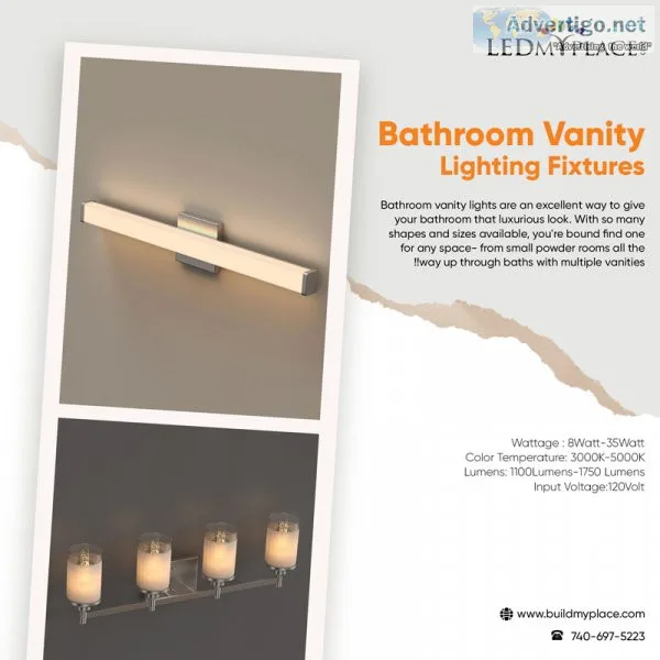 Get Bathroom Vanity Lighting Fixtures for a Pleasant Glow
